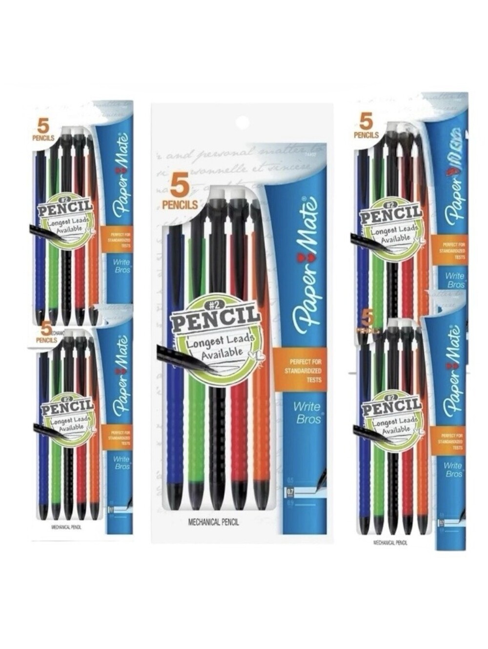 5x Paper Mate Write Bros Mechanical Pencil, 0.7 mm 5 Each